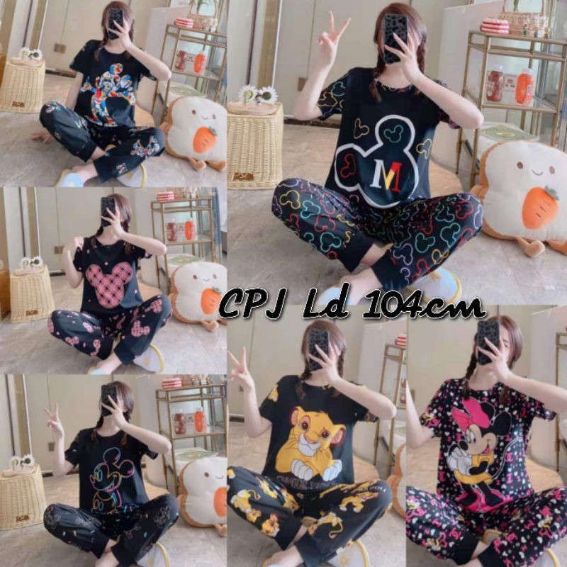 Piyama baju tidur wanita Import CP joger