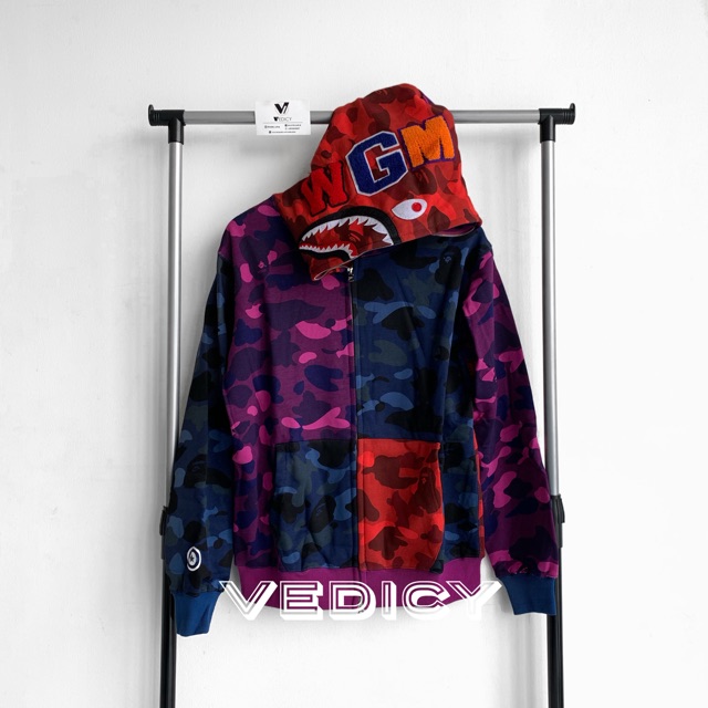 multicolor bape jacket