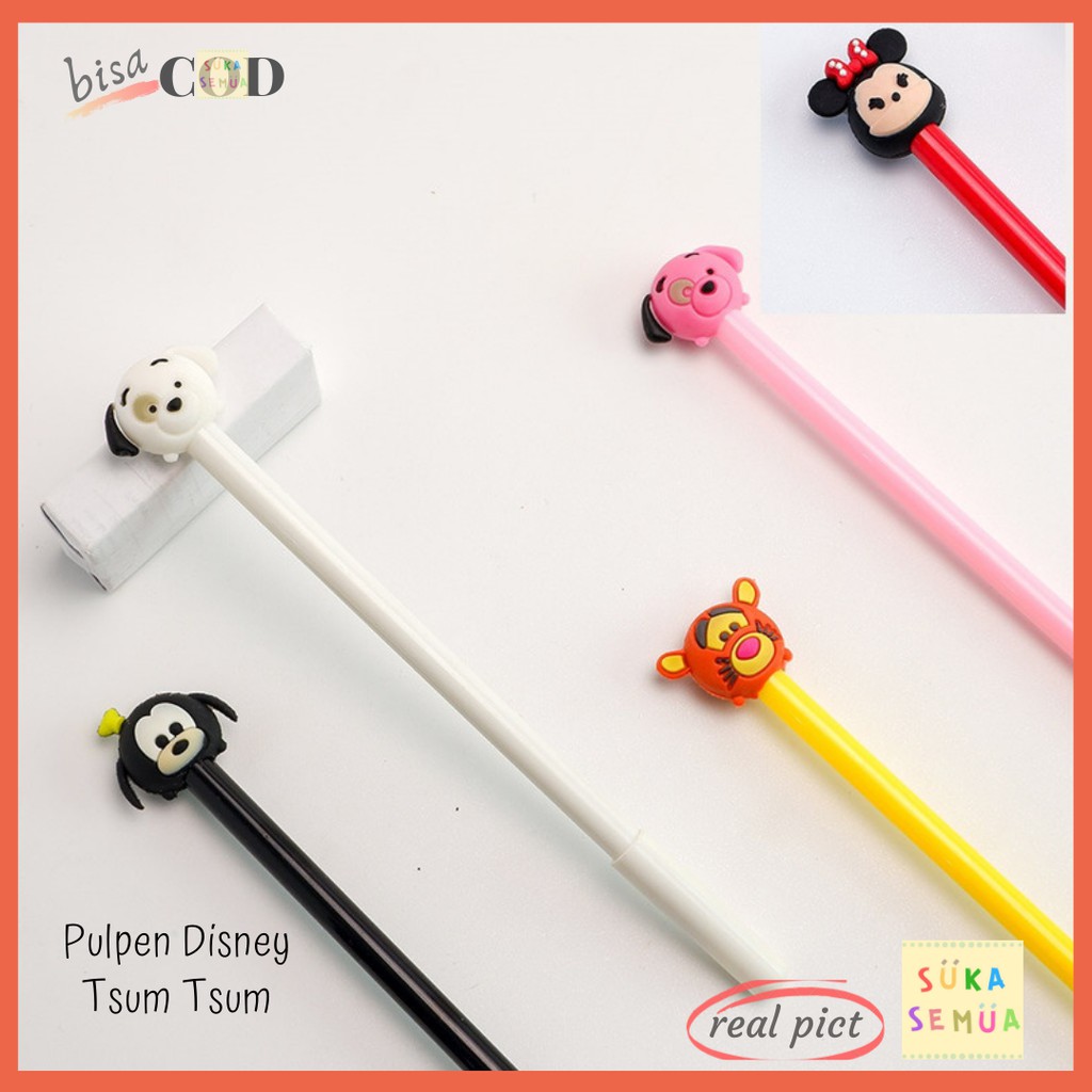 

Pulpen Disney Tsum Tsum Goofy Patch Tigger MInnie Mouse / Bolpen Pena GelPen Jeli Karakter Gufi Mini