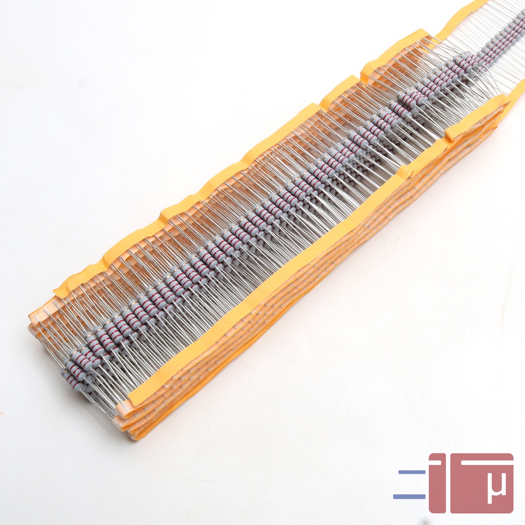 x10 Resistor 2K2 2.2K 1W Metal Oxide 5% Taiwan Kaki Tembaga