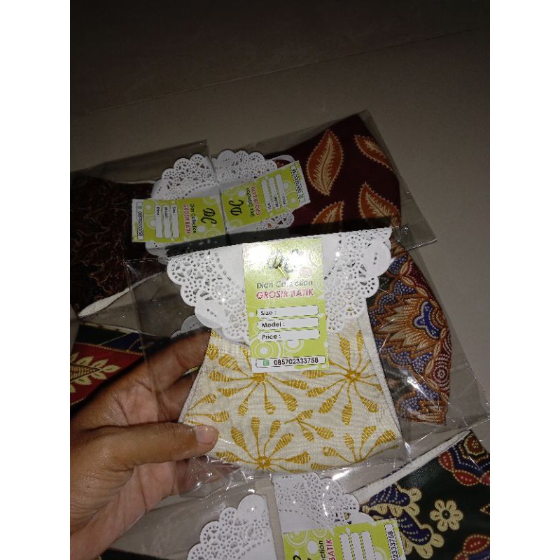 masker batik 3 lapis untuk sovenir per 100 pcs ( Bisa reques nama )