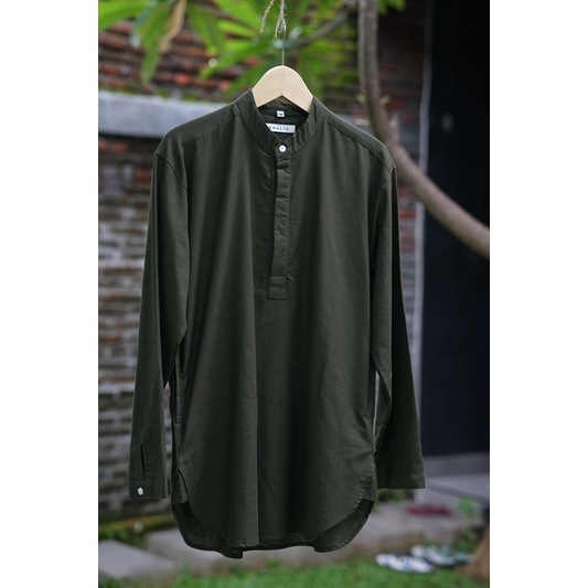 Baju koko kurta khalid bahan linen rami parcel lebaran