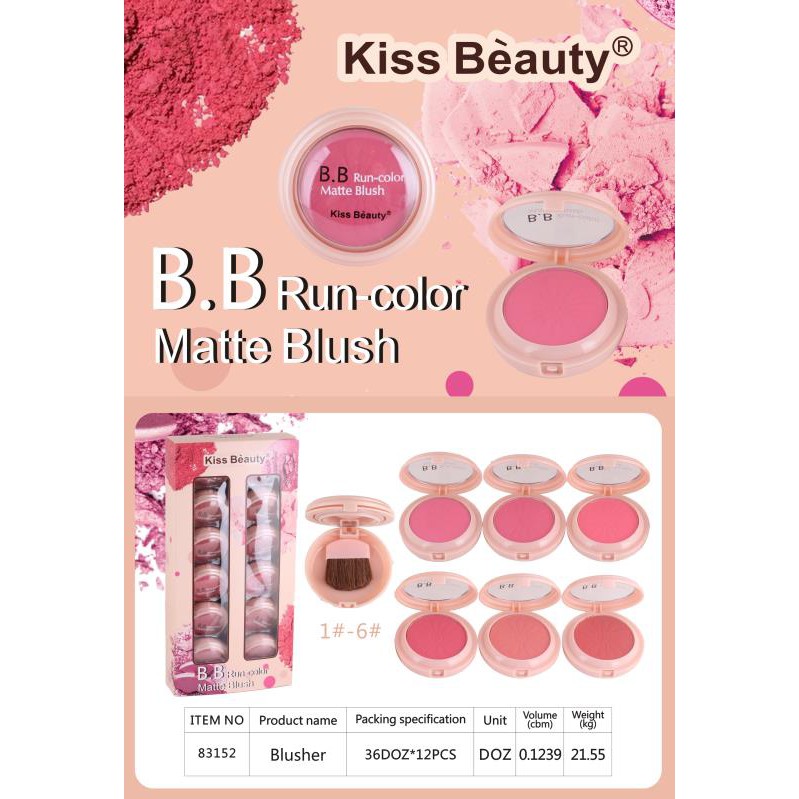 KISS BEAUTY BB / HASAYA BB  COLOR MATTE BLUSH