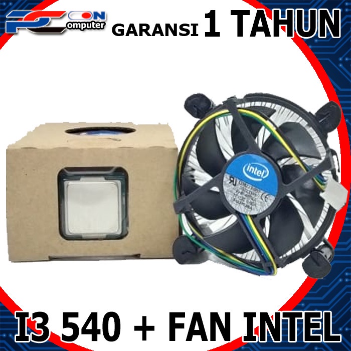 PROCESSOR INTEL CORE i3 540 3.06GHz dan FAN Intel  Ori