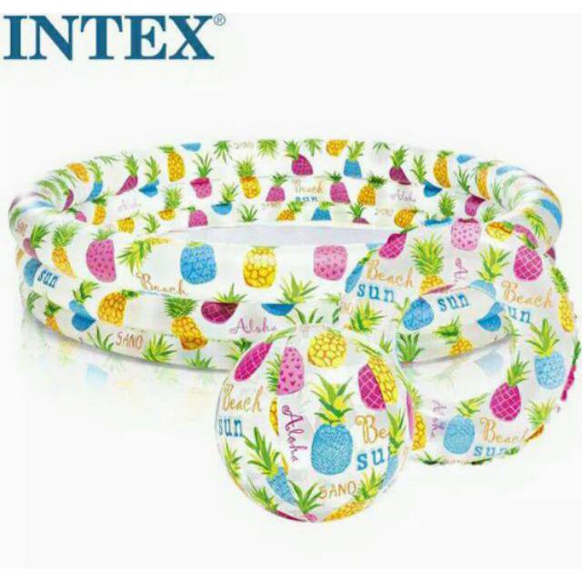 KOLAM RENANG ANAK Set + Pelampung + Bola (INTEX 59469)