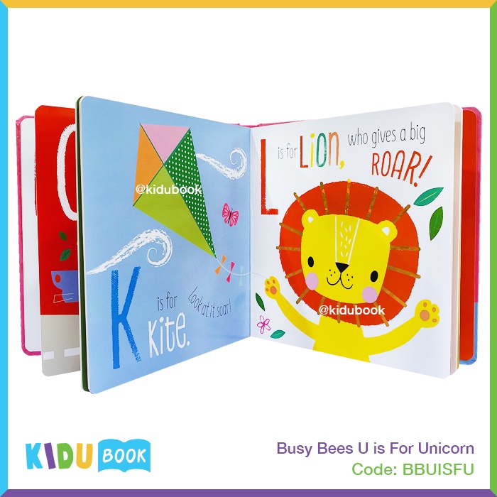 Buku cerita Bayi dan Anak Busy Bees U is For Unicorn Kidu Toys