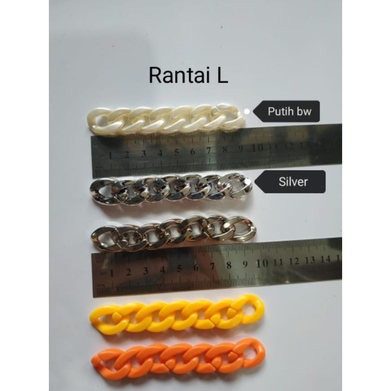 Rantai plastik /plastic chain hp kalung masker strap mix warna 100 / 50 pcs