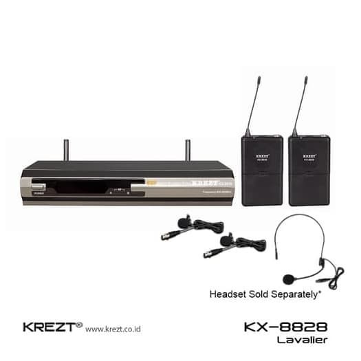MIC WIRELESS CLIP ON / LAVALIER - KREZT KX-8828 LL ( 2 MIC CLIP ON )