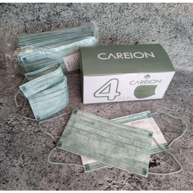 MATCHA 4PLY CAREION EMBOS 50 - MASKER MEDIS 4PLY PREMIUM CAREION EARLOOP