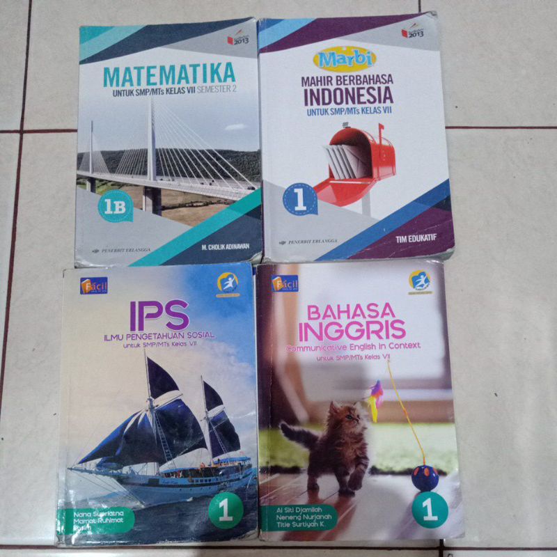 

buku cetak smp kelas 7 matematika bhs indonesia ips bhs inggris