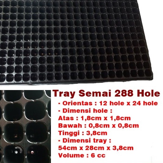 Pot Tray Semai 288 Lubang Hole / Tray Semai Benih Bibit Tanaman bibit benih sayur sayuran cabai cabe