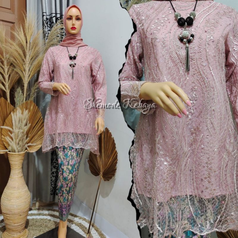 Realpict tunik tille/Bayar ditempat(cod)/kebaya pesta