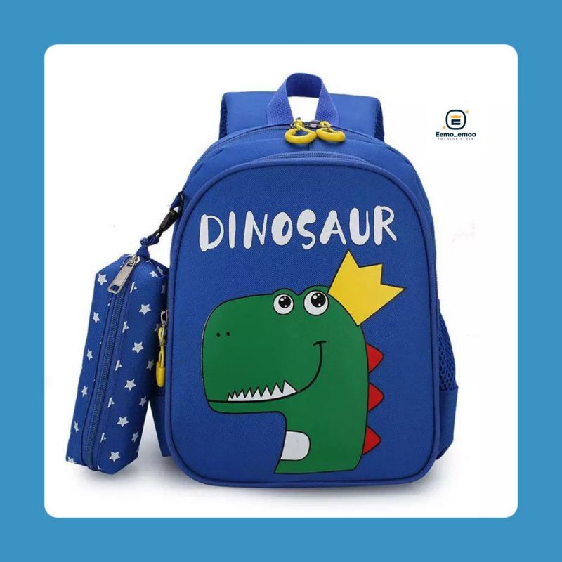 DINOSAURUS Tas Ransel anak laki laki perempuan/Tas sekolah anak untuk PAUD TK dan SD EMOEMO