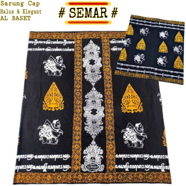 Sarung batik cap motif wayang Semar,High