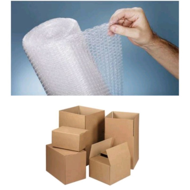 

Packaging bubble wrap+kardus