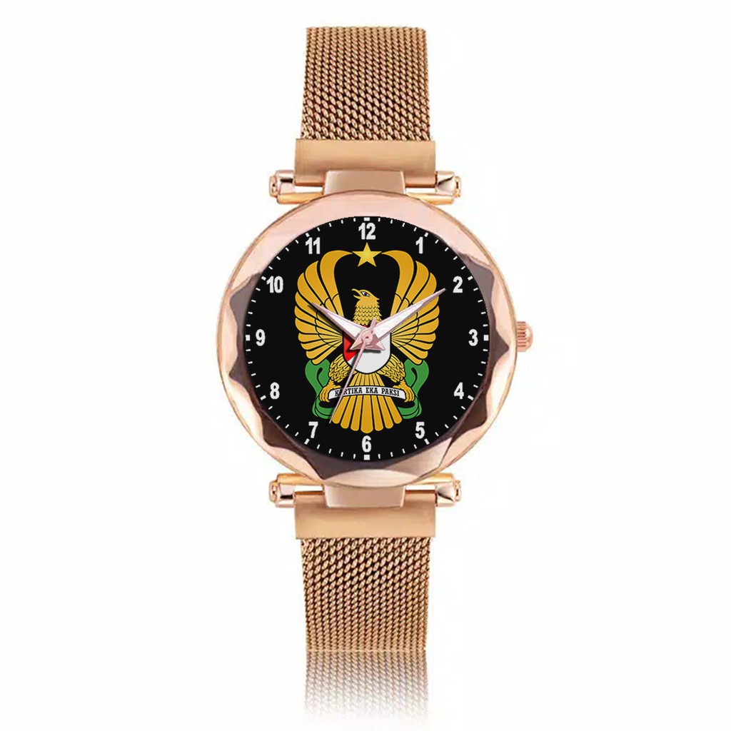 Jam Tangan Wanita Custom - TNI AD MOTIF 2 Free Box &amp; Batre Cadangan