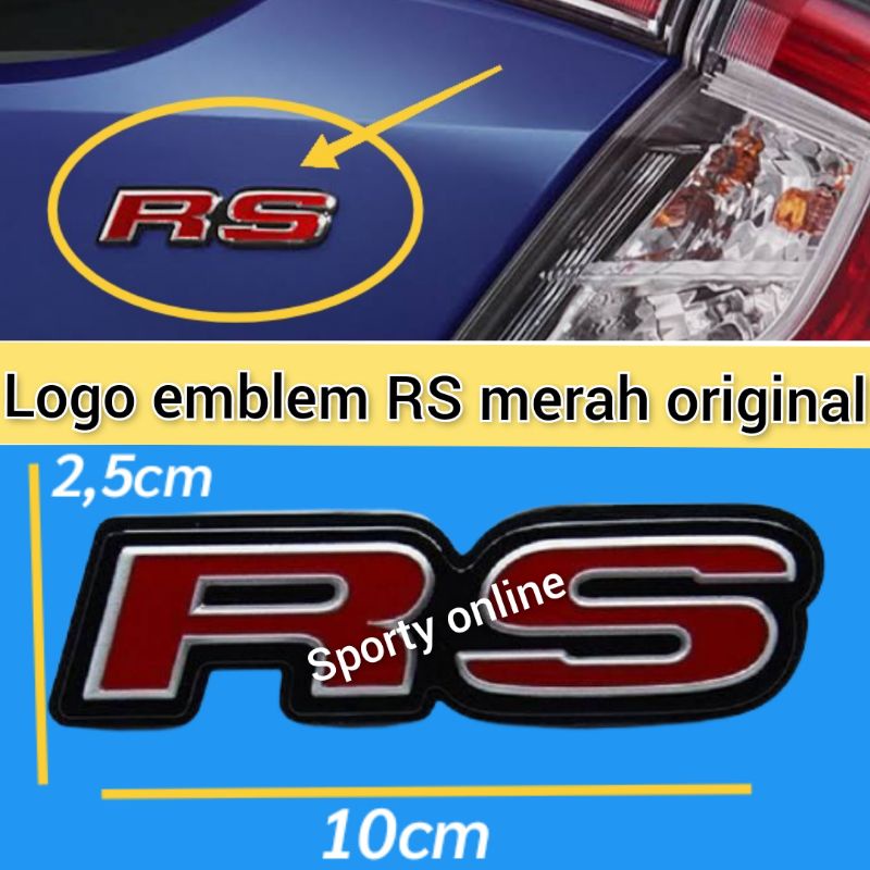 Logo emblem RS merah original honda