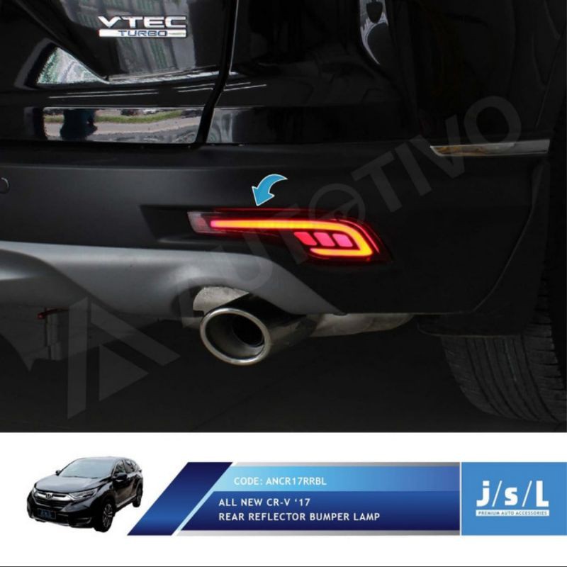 LED reflektor belakang bumper mata kucing CRV turbo jsl