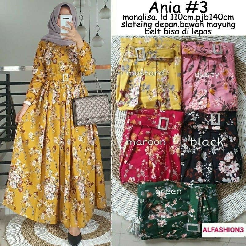 Ania 3 - Gamis Ania 3 / Ania Maxy LD110 FREE BELT /  Maxy Monalisa Busui / R.8 - 236-5818 / R.12 - 236-5924