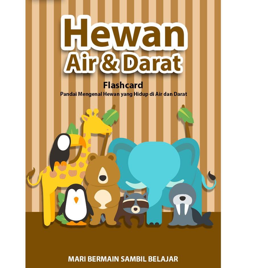 Bagus Ban Konsep Flashcard Hewan Air Dan Darat Flash Card Mainan Edukasi Kartu Pintar Anak