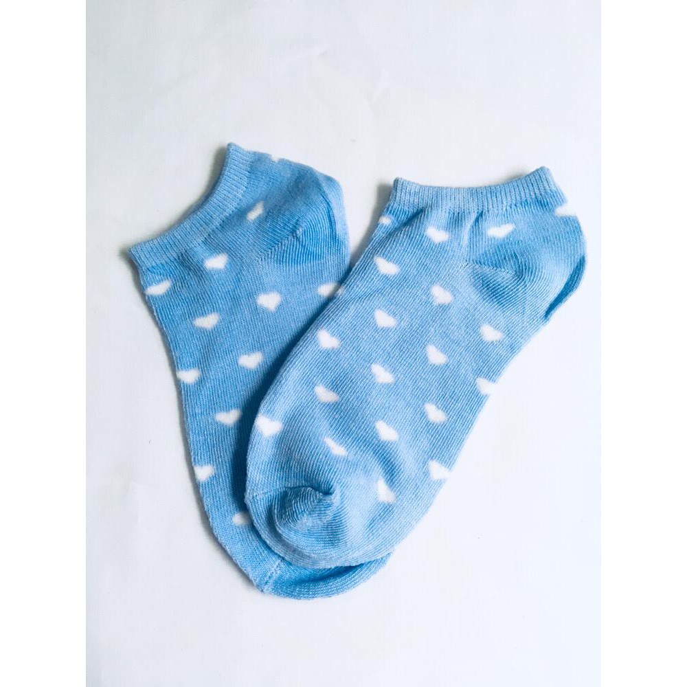 FAYES Kaos Kaki Wanita Ankle Kaos kaki Cute Kaos Kaki Motif Kaos Kaki Semata Kaki Socks U16-H01 BLUE