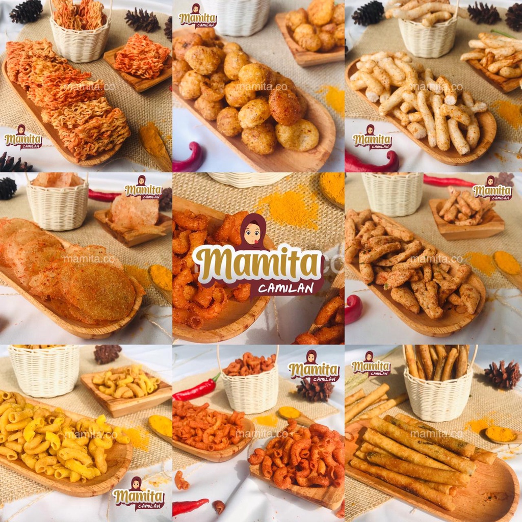 

[MAMITA] Aneka snack makanan ringan pedas murah basreng kripca makroni dll