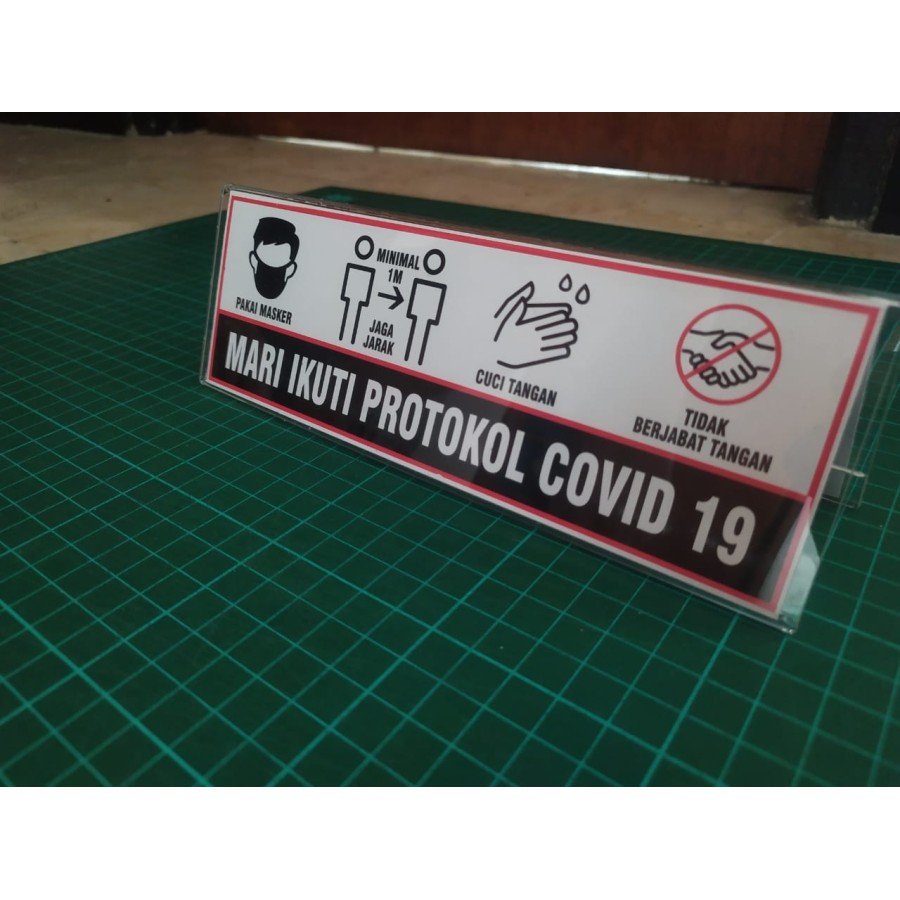 

SIGN AKRILIK MEJA PROTOKOL KESEHATAN 20X7CM