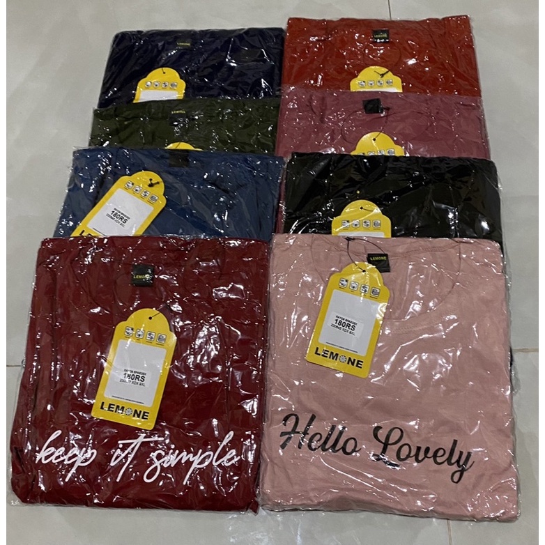 QH kaos merk lemone ori SUPER JUMBO ukuran 9XL // atasan kaos jumbo merk lemone bahan spandex tebal