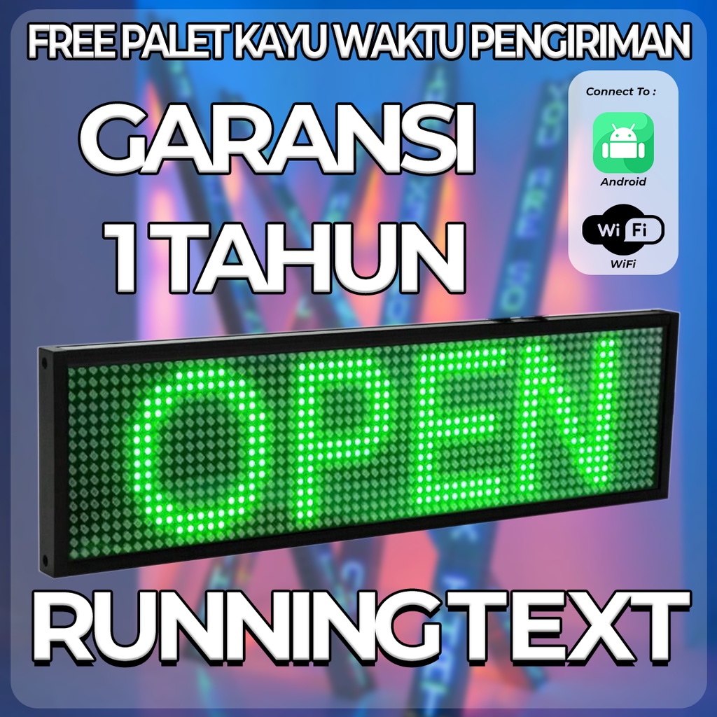 P10 RUNNING TEXT OUTDOOR P10 UKURAN 1 METER  BELI 2 DISCOUNT 20%  RUNNING TEXT P10 OUTDOOR , RUNNING
