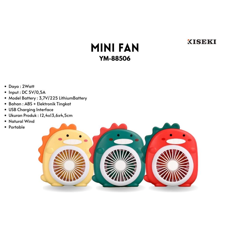 Kiseki Mini Fan Ym-88505/Ym-88506 Kipas Angin Mini Model Karakter Rechargeable [RAN. 2741]