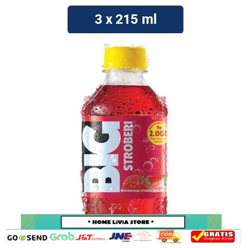 

BIG STRAWBERRY Minuman Soda 3 x 215 mL