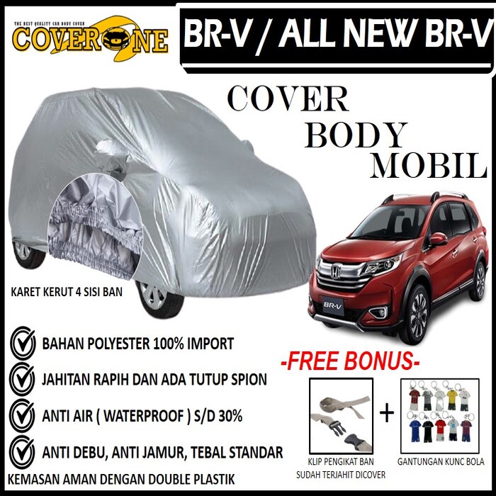 Selimut Sarung Body Cover Mobil BRV / Mantel Penutup Mobil BRV / Cover Mobil Outdoor Indoor / Selimut Mobil / Sarung Mobil / Cover Mobil Waterproof Anti Air Free Pengikat Ban