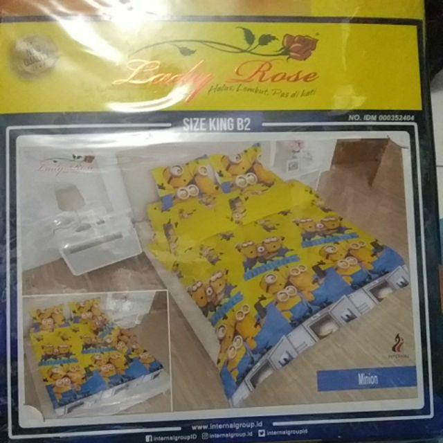 Sprei Lady Rose Ukuran 180x200 Disperse King Size B2 No 1 Jumbo Grosir
