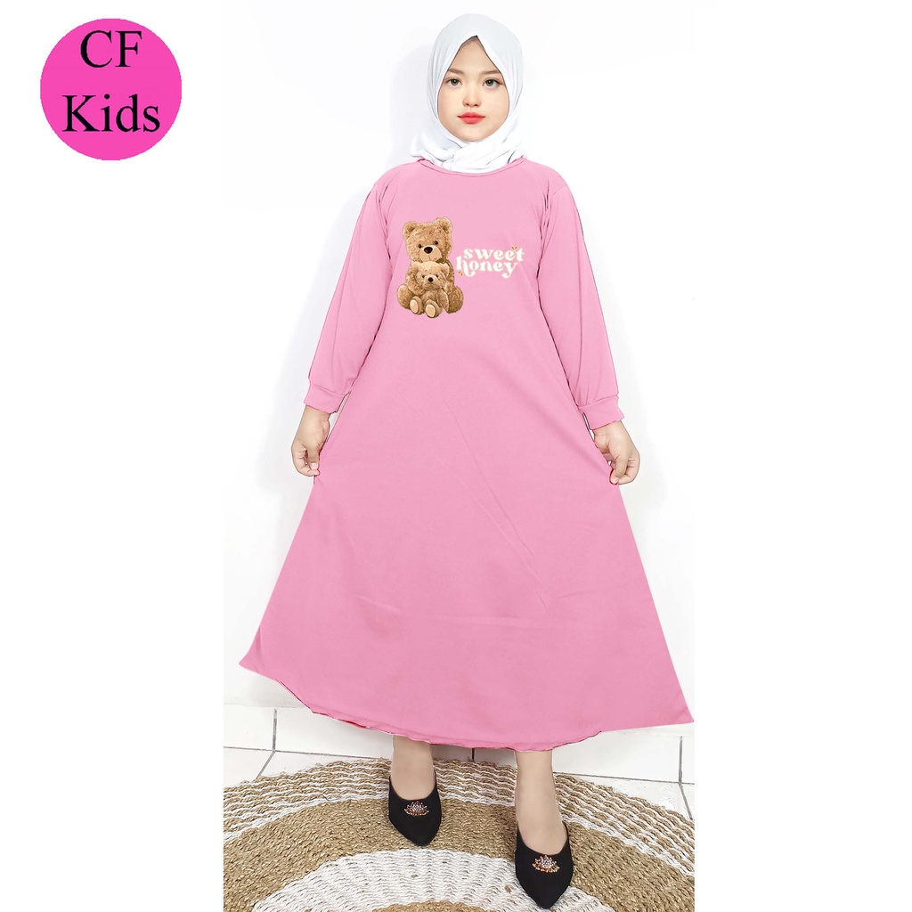 Gamis Anak Perempuan DTF Sweet Honey Bear CF Kids