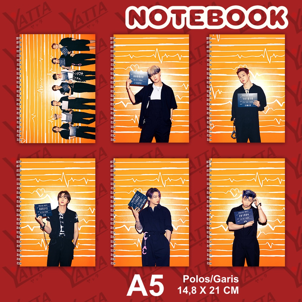 

Notebook KPOP BTS Butter Single Album Ukuran A5 14,6 cm x 21 cm Seri 4