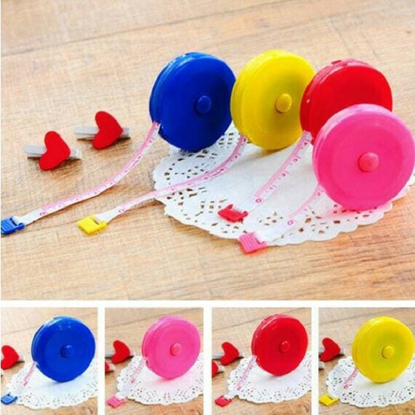 

Meteran Gulung Mini Warna Warni 150cm Roll Putar Pengukur Jahit