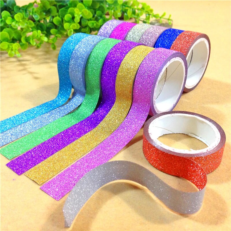 

DIY SELOTIP GLITTER WASHING TAPES FOR CRAFT SCRAPBOOK