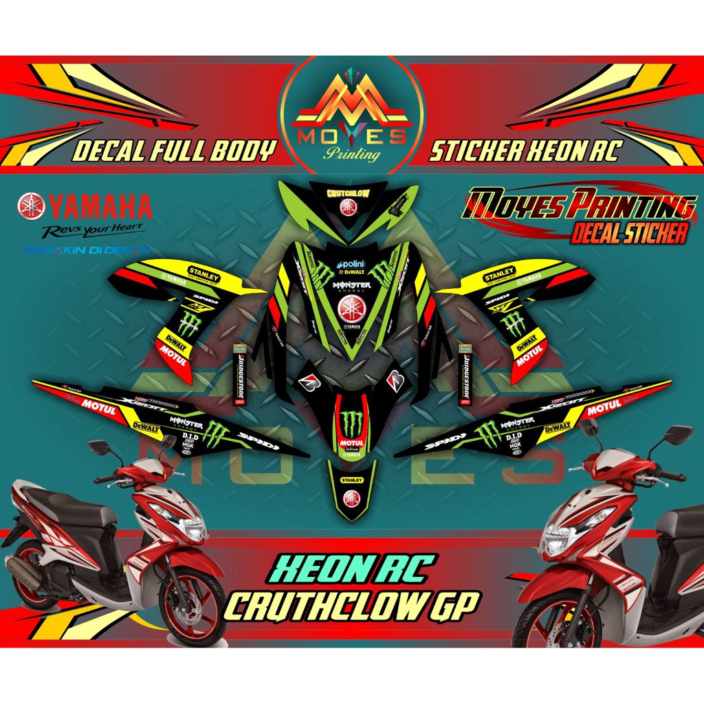 Decal stiker xeon rc decal stiker xeon rc stiker motor xeon rc full body decal stiker motor xeon rc 