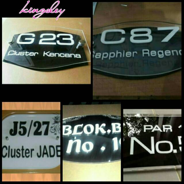 

Acrylic nomer rumah