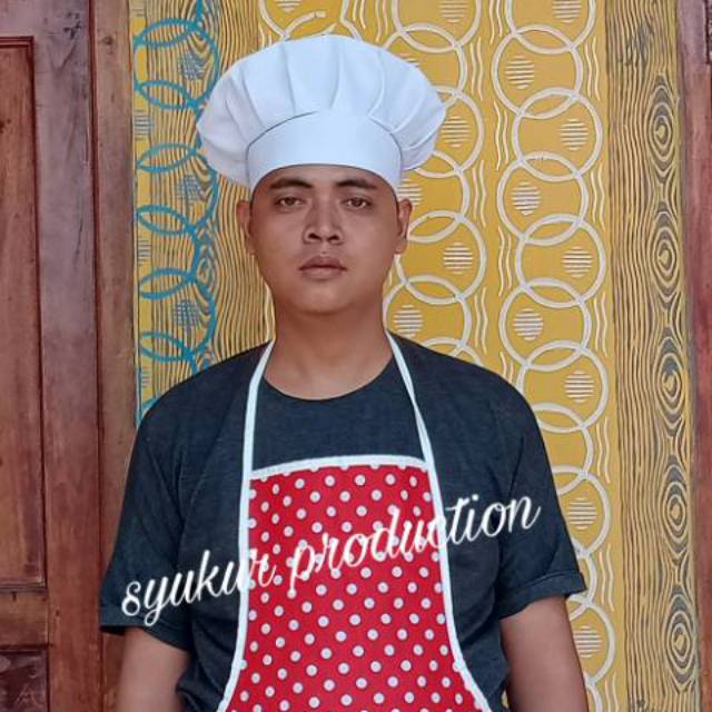 Topi koki chef dewasa topi koki poly PE topi koki putih