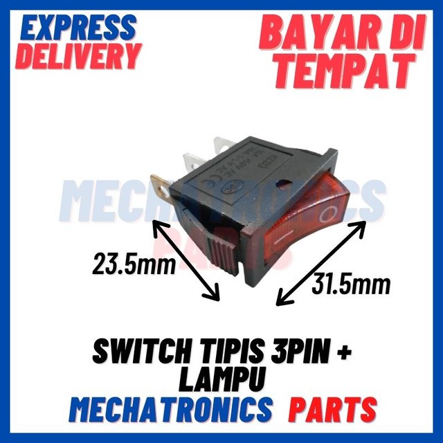 [SWI-9059] SWITCH TIPIS 3PIN + LAMPU