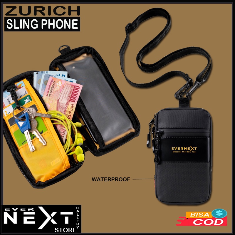 Sling phone wallet  unisex pria anti air terlaris sling pouch dompet hp sling bag gadget waterproof cowok sling pouch bag kartu tas gantung hp pria