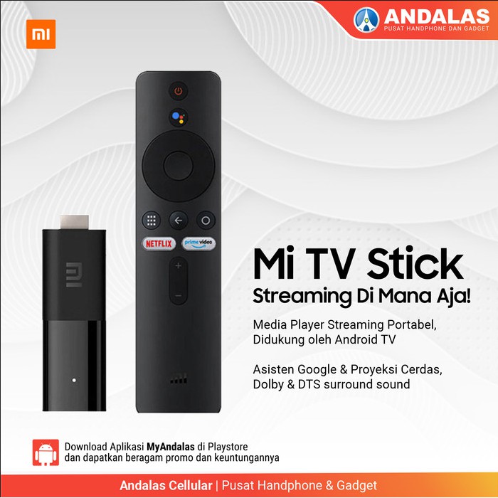 MI TV STICK FHD UHD 4K MEDIA PLAYER STREAMING PORTABLE GARANSI RESMI