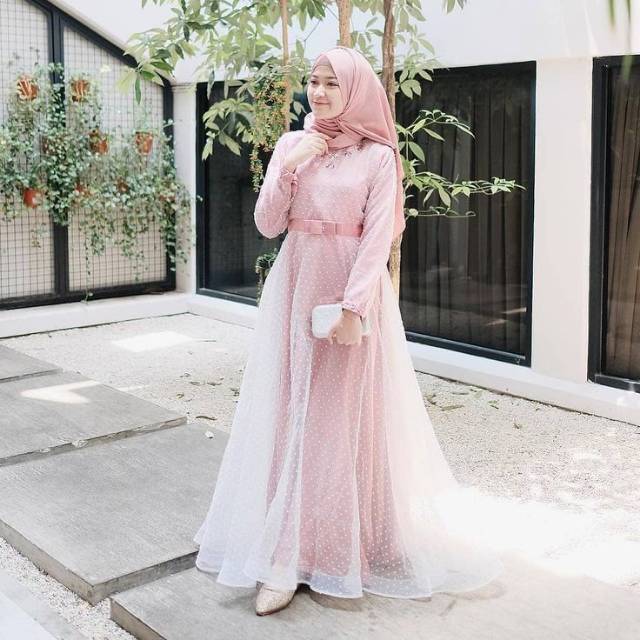 Organza dress muslim