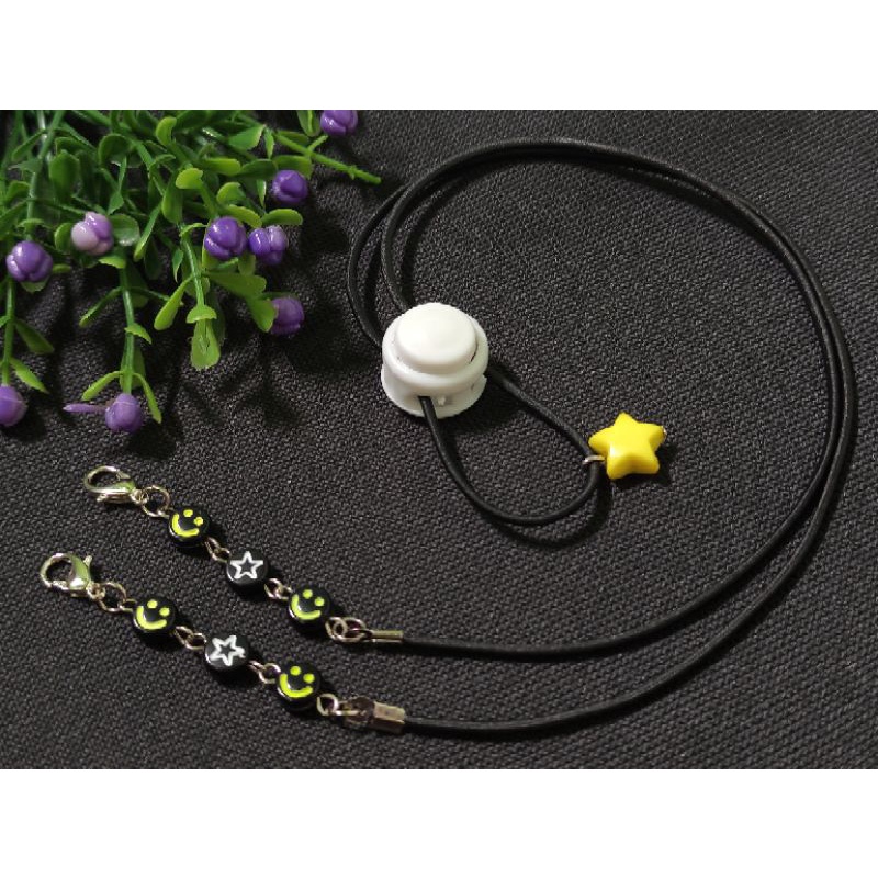 Strap Tali Masker Koneltor Hiasan Smile Kpop Lucu Tali Elastis Free Stopper