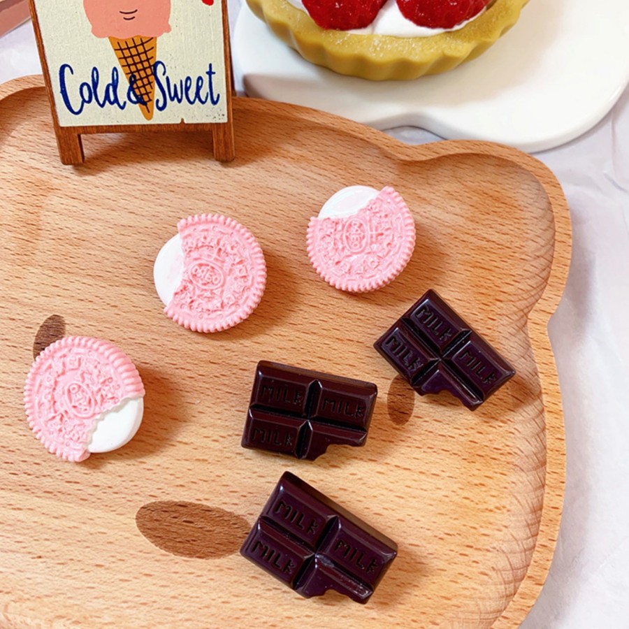 PBI-01 pin bross biscuit oreo biskuit cokelat pink choco unik lucu