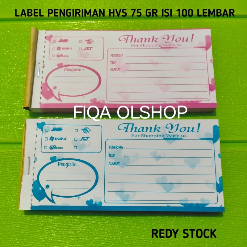 

LABEL PENGIRIMAN ISI 100 LEMBAR HVS 70 GR | LABEL PENGIRIMAN THANK YOU