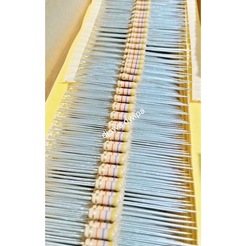 R Resistor 1/2 Watt 4k7 0.5 watt 4k7 resistor 1/2 watt 4.7 Kilo { isi 15 pcs }