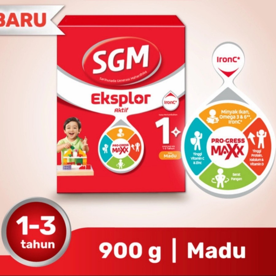 

SGM Eksplor 1+ 900 Madu/Susu Bubuk/Susu Formula/Susu Anak/Susu SGM