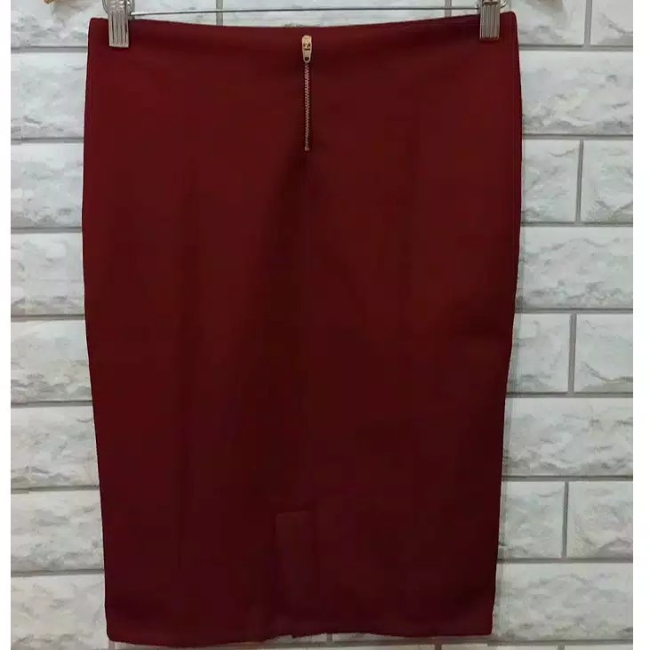 (BAYAR DI TEMPAT) ZARAA Pencil Skirt BAHAN TEBAL / Pensil Skirt Belahan Belakang / Rok Pensil / Rok Midi Wanita / Rok Wanita